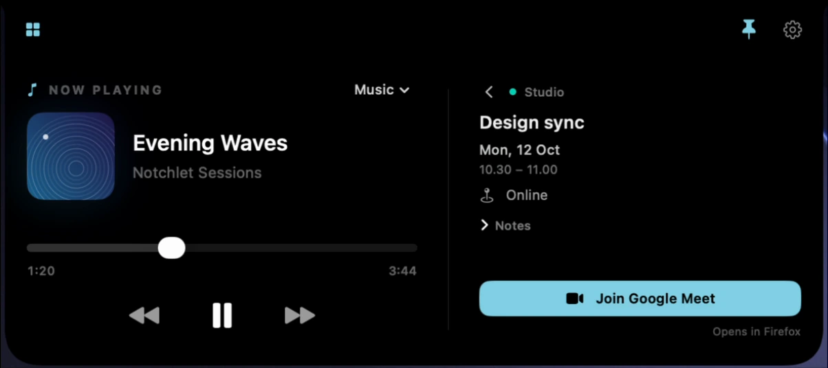 Notchlet — A little more from your notch.